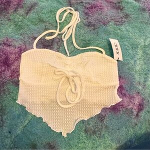 NWT Cider White Halter Top